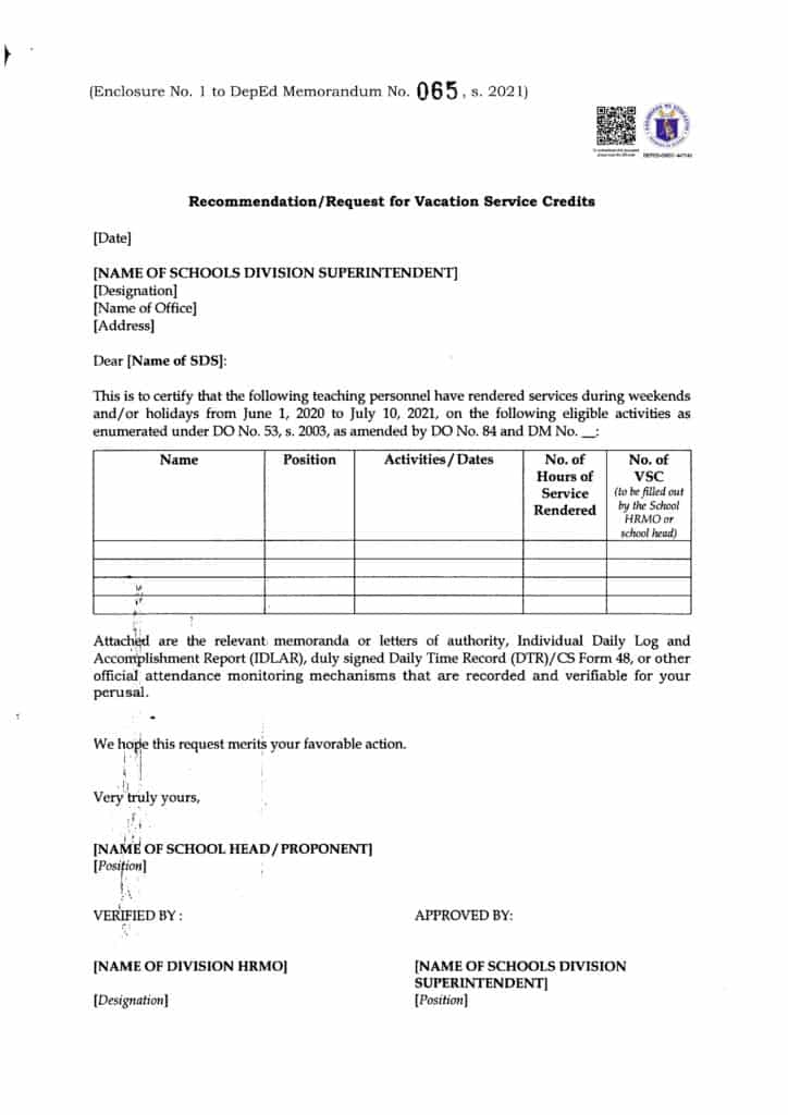 DepEd Clarificatory Guidelines on the Grant of Vacation Service Credits to Teachers for School Year 2020-2021 in Light of the COVID-19 Pandemic