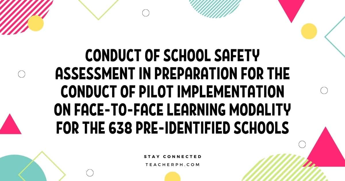 DepEd Pilot Implementation on Face-to-Face Learning Modality