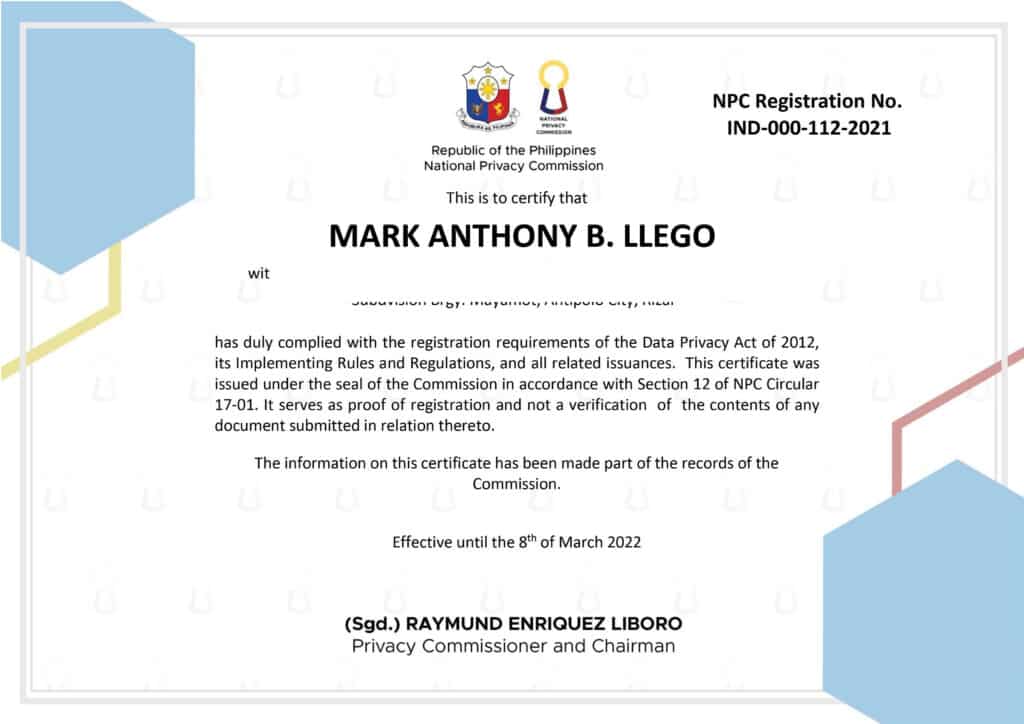 Privacy Policy of TeacherPH 2 markanthonyllego cert