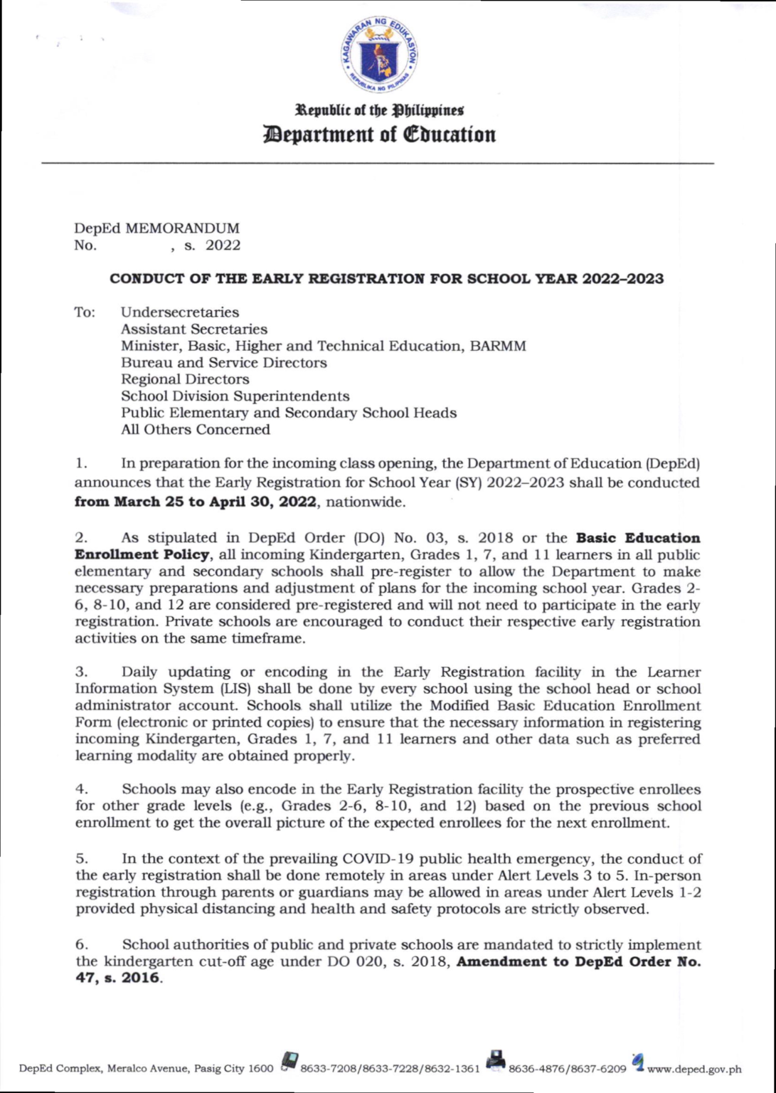 DepEd Early Registration for School Year 20222023 TeacherPH