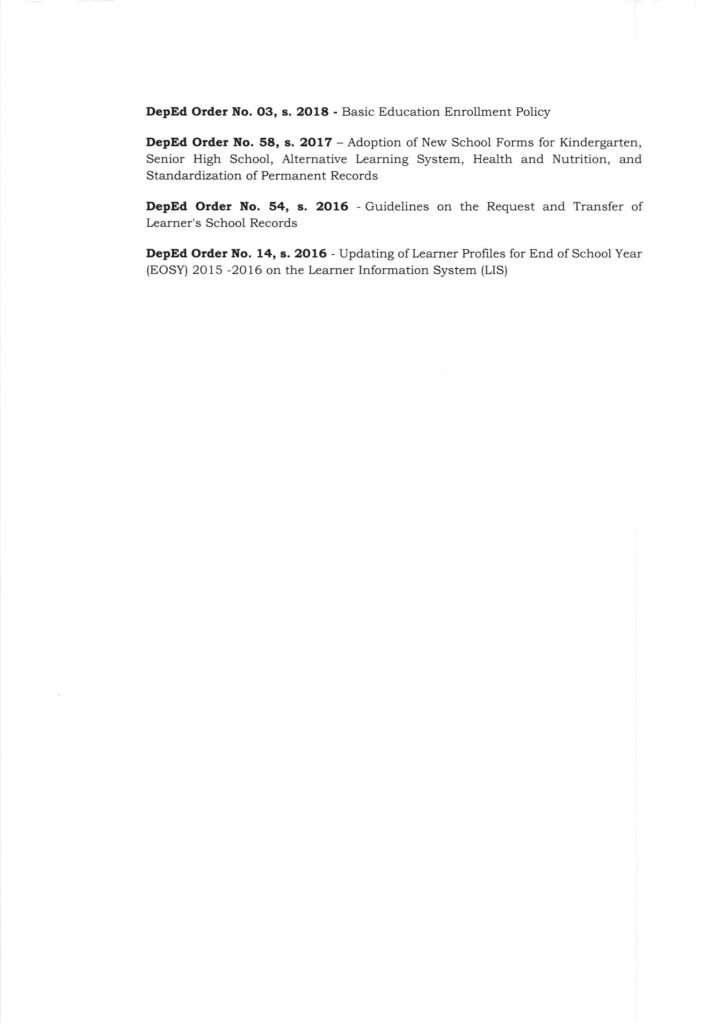 DepEd Guidelines on Enrollment for School Year 2022-2023 in the Context of the Re-Introduction of the In-person Classes