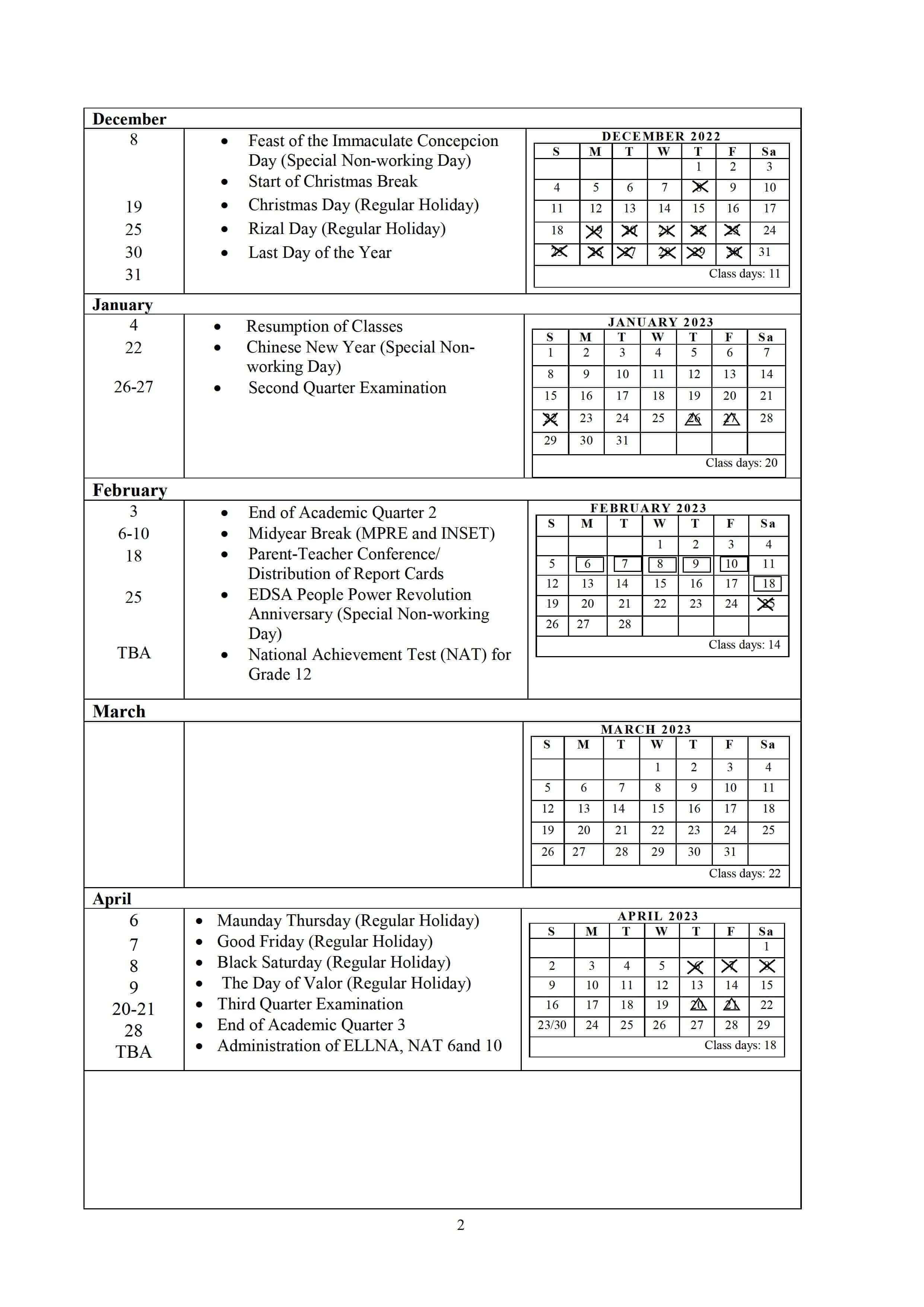 Deped School Calendar 2025 To 2026