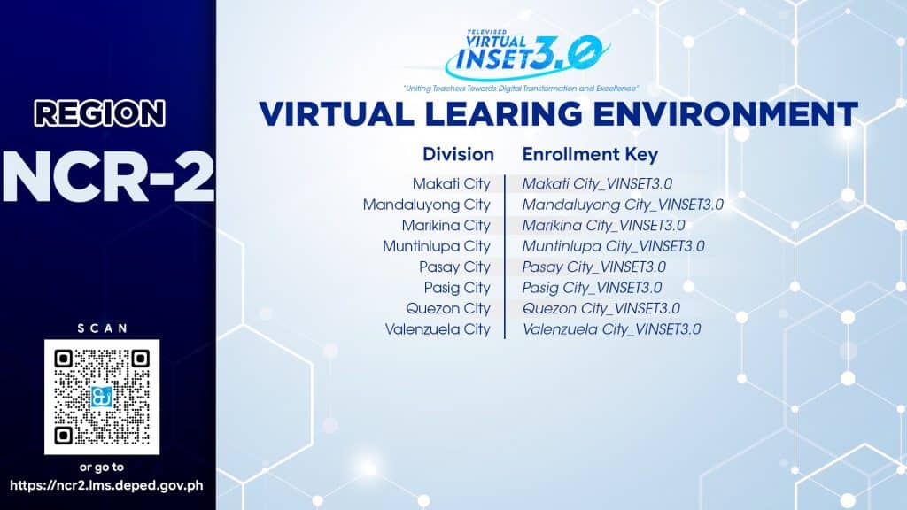 Region NCR-2 Enrollment Key DepEd VINSET 3.0