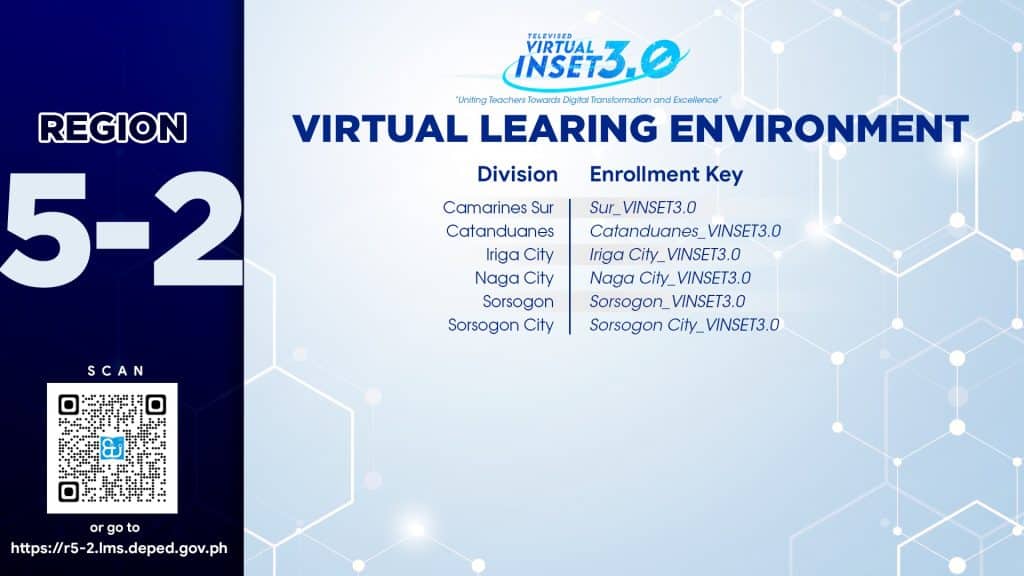 Region 5-2 Enrollment Key DepEd VINSET 3.0