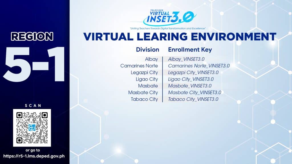 Region 5-1 Enrollment Key DepEd VINSET 3.0