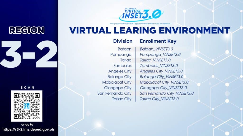 Region 3-2 Enrollment Key DepEd VINSET 3.0
