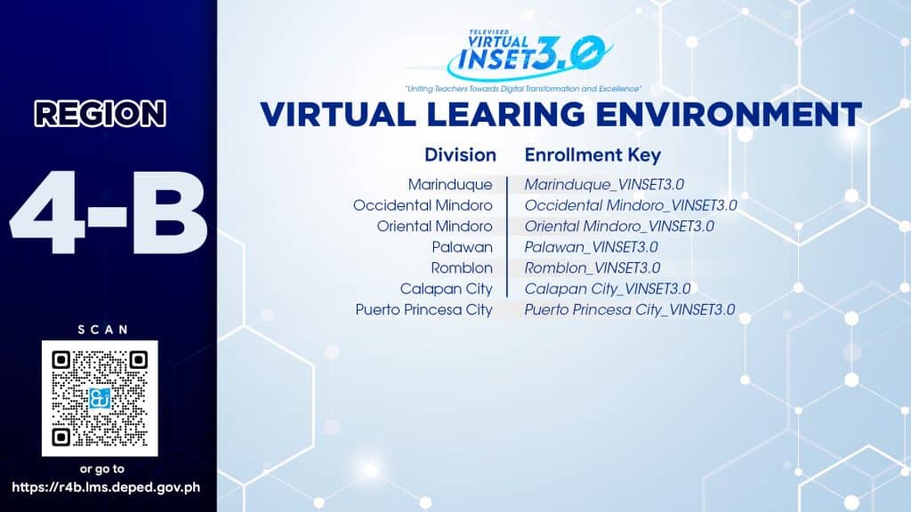 Region 4-B Enrollment Key DepEd VINSET 3.0