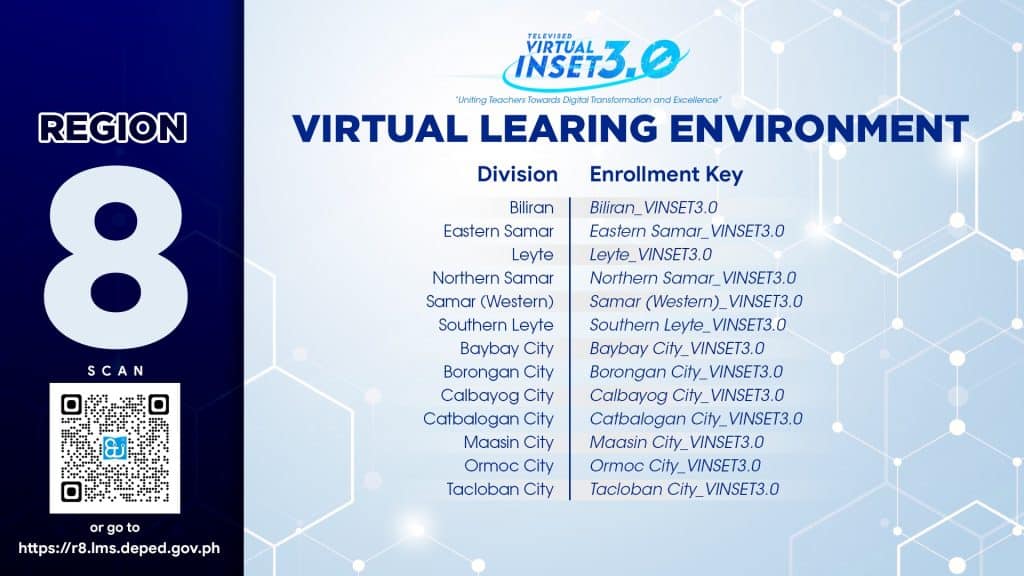 Region 8 Enrollment Key DepEd VINSET 3.0