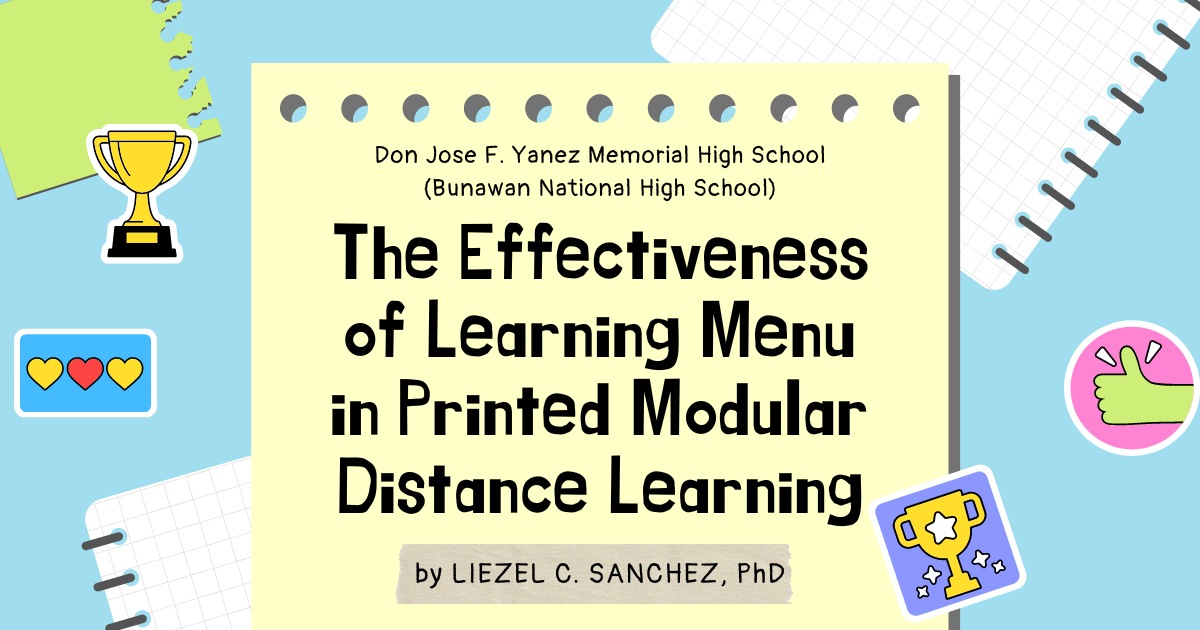 The Effectiveness of Learning Menu in Printed Modular Distance Learning