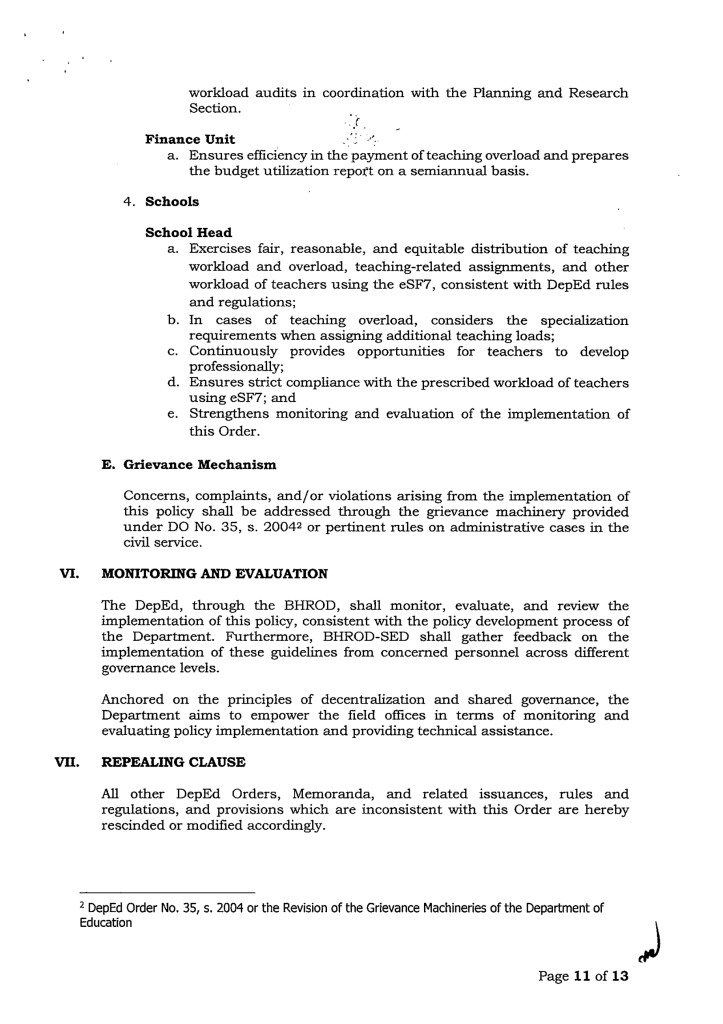 DepEd Order No. 5, s. 2024